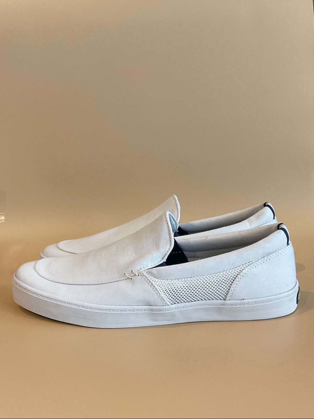 Sperry Men's Slip-On Canvas Sneakers in White - Picture 4 of 9